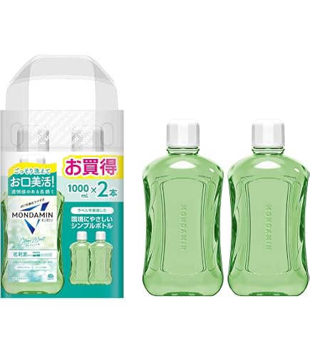 MONDAMIN スパイシーミント洗口液 1000ml×2本 6セット Amazon.co.jp: モンダミン スパイシーミント マウスウォッシュ 洗口液
